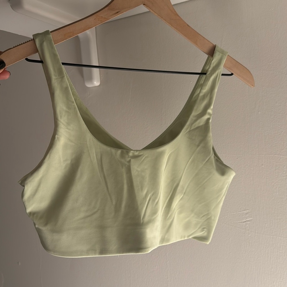 Girlfriend Collective Sports Bra in a Light Sage Green Size Large. Never worn!